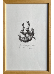 Графика на Ясен Гюзелев "Алиса в Страната на чудесата" Гл. XII L4 - РАМКИРАНА